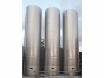 N. 6 tanks hl 800 in stainless steel aisi 304 with inclined flat bottom
