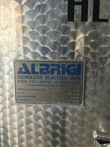 Serbatoio in acciaio inox hl 150 