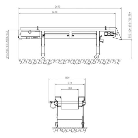 Tavolo di selezione a nastro cma s800