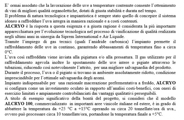 Tunnel di raffreddamento rapido uve intere siprem